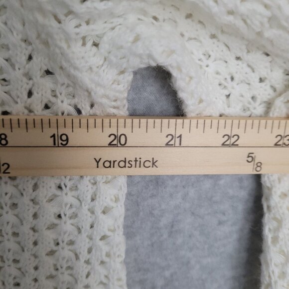 Relativity Womens Crochet Knit Sweater Top Size 1X White Cottagecore Boho NWT - Picture 13 of 16
